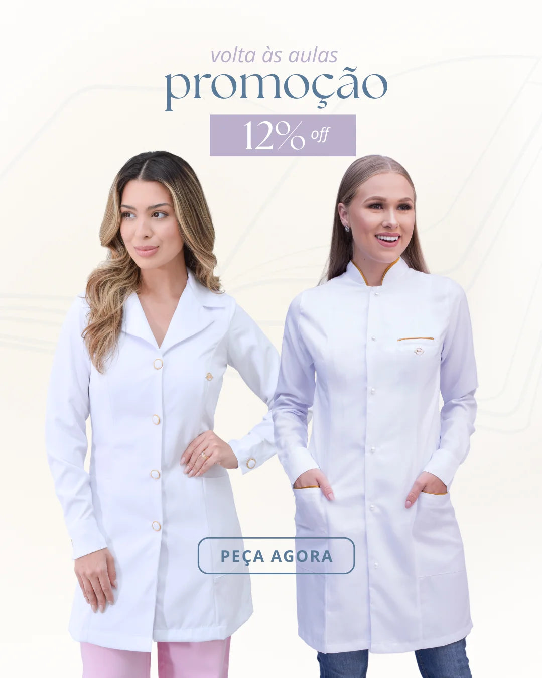 banner da promoção especial de volta as aulas com 12% de desconto 